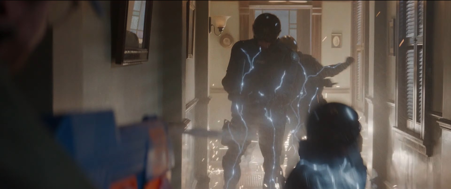 Tactical police squad get electrocuted 