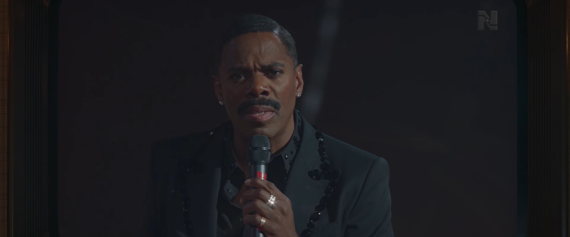 The Running Man game show host about to view a fabricated video