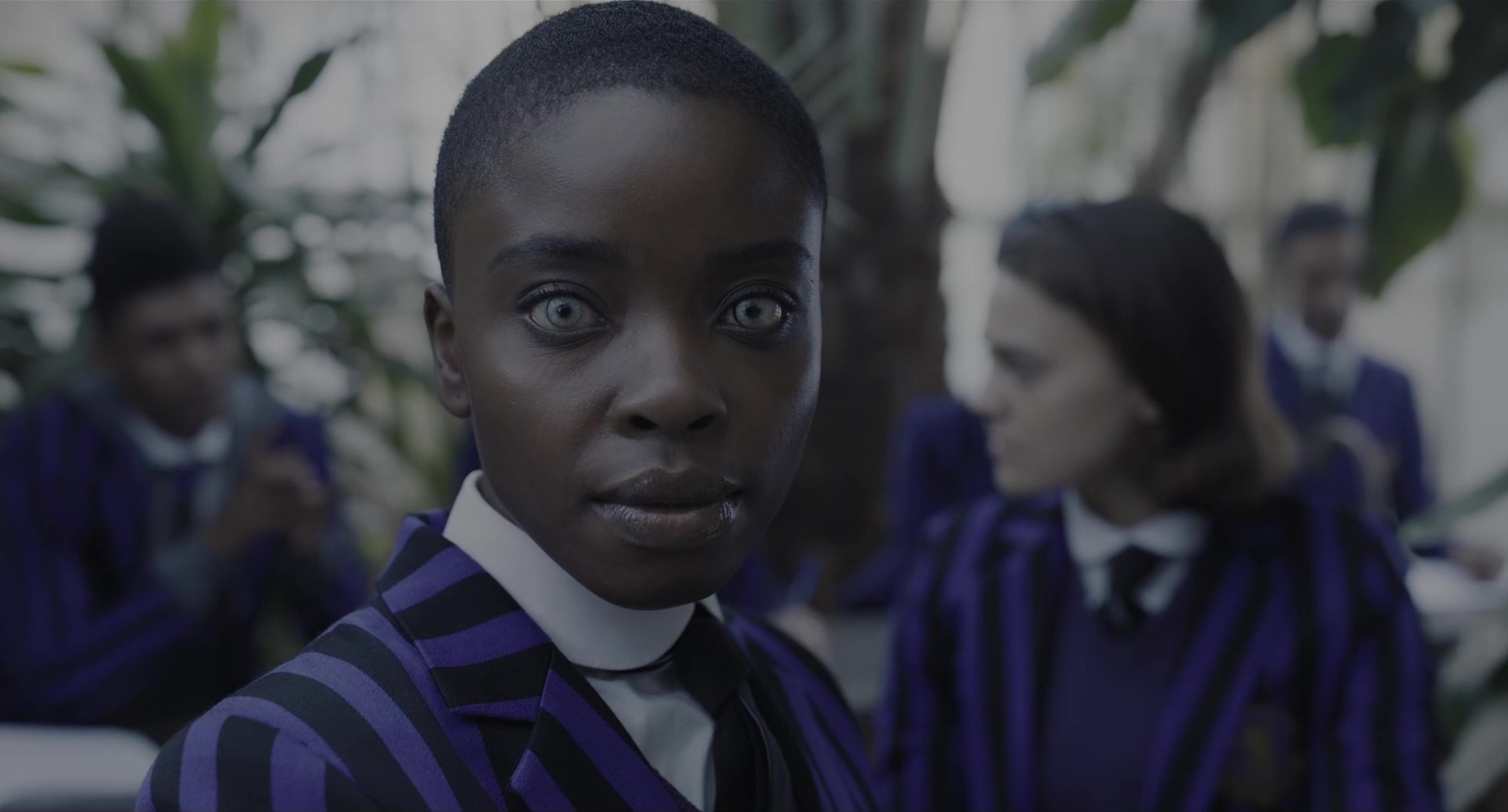 black girl with strange eyes