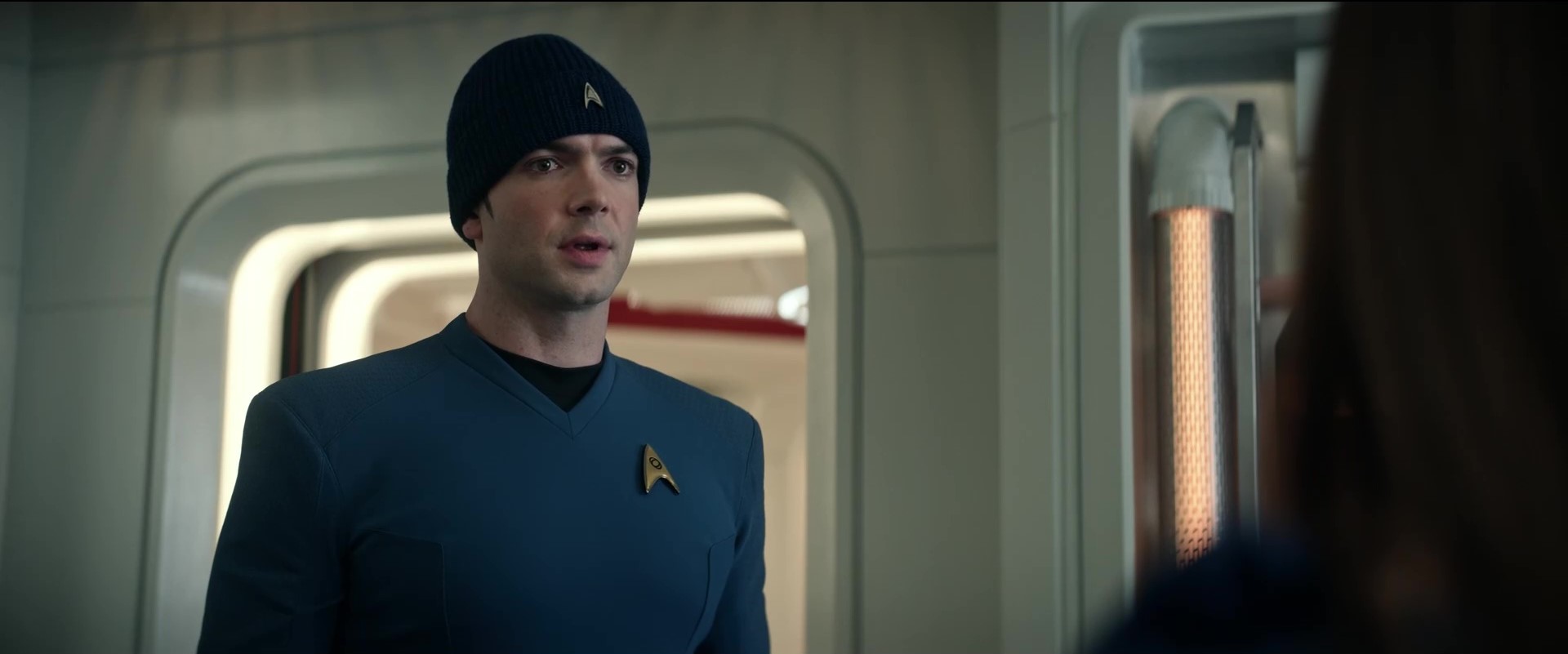 Spock wearing a hat